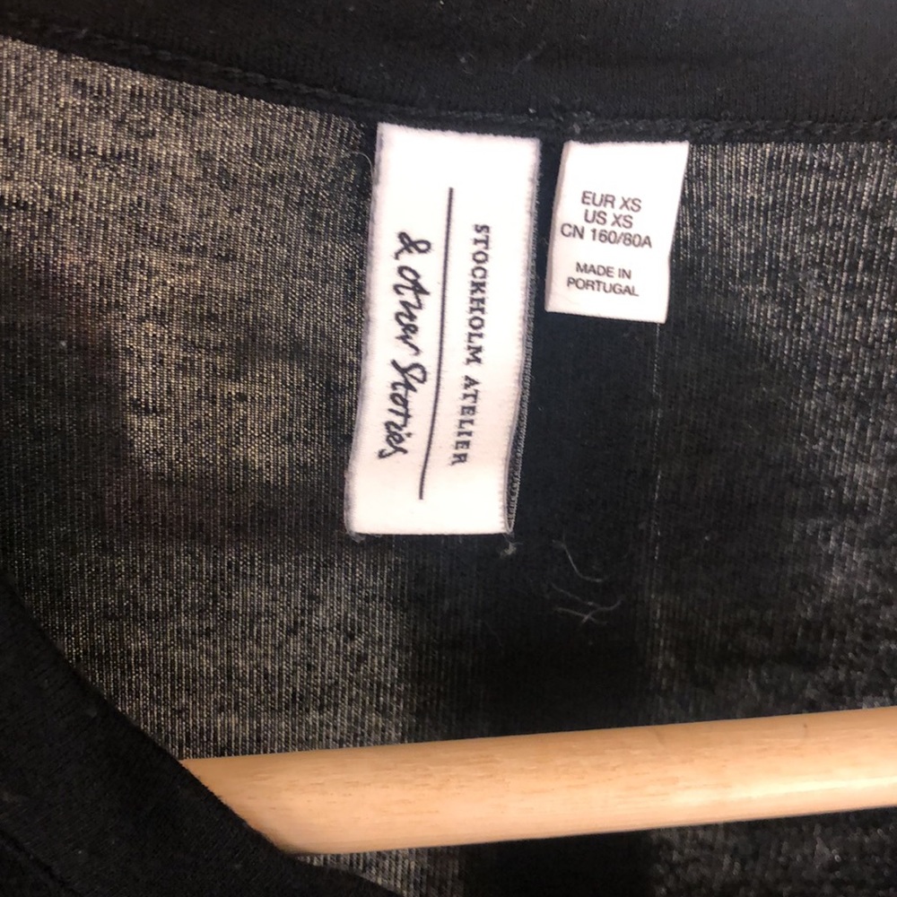 & Other Stories Black Thin Basic Layer L/S Scoop … - image 2